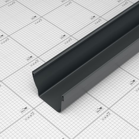Lot de 2 Gouttières PVC double profil dév 300 mm - Long. 2 m - Anthracite