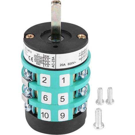 Ej.Life 220V / 380V Pull Changer Machine Interrupteur Marche Arrière du moteur Commutateur pédale de Table Tournante(20A(A)) (1/5)