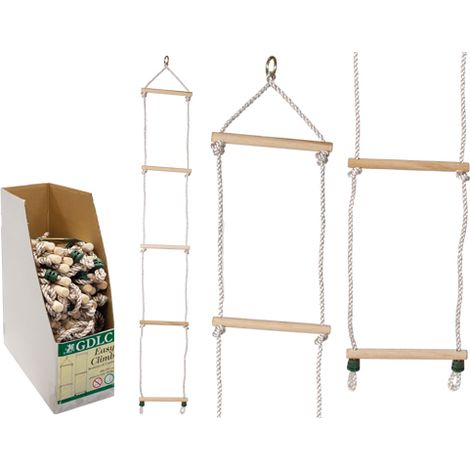 SCALETTA DI LEGNO E CORDA 25XH210 CM BIMBO EASY CLIMB