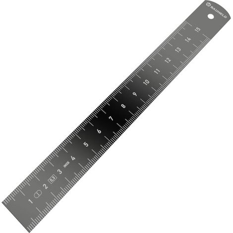 BAUHELD Alulineal 150 mm Aluminium Genauigkeitsklasse Eg 1