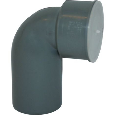 Curva htsw tecnica in polipropilene, diam. 32x46 mm, con morsetto, diam. 24/32 mm, colore grigio (1/2)