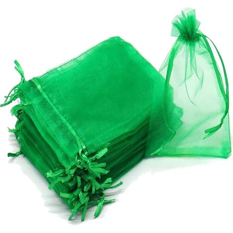(Vert, 20 x 30 cm (50 pièces)) Sacs de protection pour vignes, sacs de culture en filet, produits de lutte antiparasitaire pour fruits, sacs en gaze respirante pour semis de fraisiers, organza (1/4)