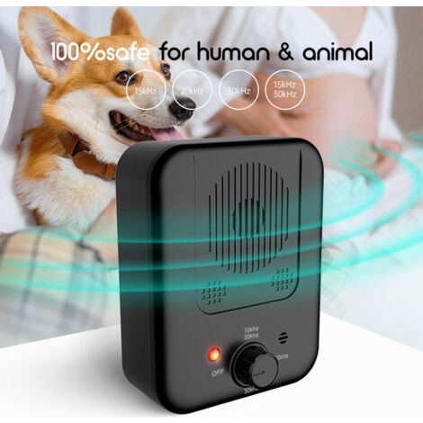 Suppresseur d'aboiements à ultrasons, adapté aux chiens, portée efficace de 10 mètres, capteur automatique, rechargeable, étanche, convient à une utilisation intérieure et extérieure. (1/3)