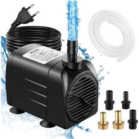 Pompe à Eau Submersible 25W, 2000 L/H Pompe à Eau Ultra Silencieuse Pompe de Bassin Submersible pour Bassin, Fontaine de Jardin Aquarium avec 5 Buses 1.5M Tuyau Flexible Transparent (1/5)