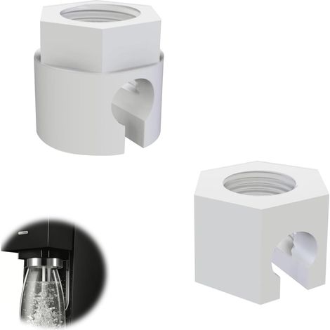 dadi di bloccaggio di ricambio bianchi - Accessori pratici per gasatori, dadi di ricambio per Sodastream compatibili con Jet, Spirit, Easy, Crystal, Terra, Duo, Fizzi 1.0 e 2.0