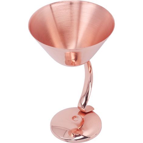 Lot de 4 Verres à Martini en Acier Inoxydable 150ml, Couleur Cuivre Doré, Accessoires de Bar pour Cocktail