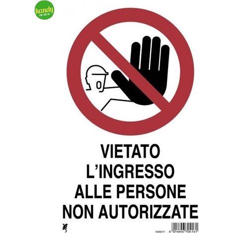 Cartello 3M vietato l'accesso alle persone non autorizzate