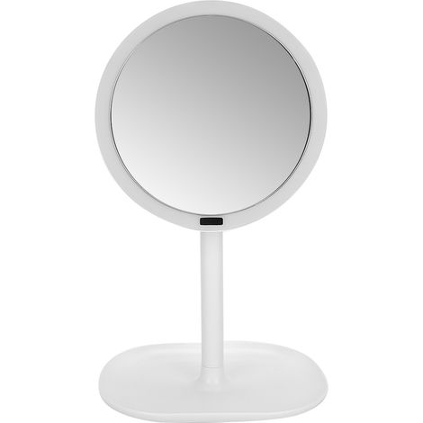 Miroir de maquillage grossissant 10x, à induction LED, portable, pour la maison ou le dortoir (1/5)