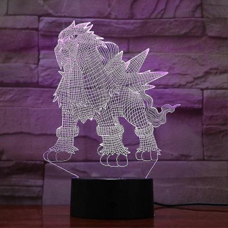 Lampe de chevet LED 3D Entei à changement de couleur (1/2)