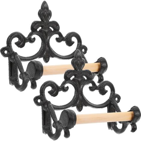 Distributeur de papier toilette mural pour salle de bain, porte-papier toilette en acier inoxydable durable avec étagère de rangement et porte-serviettes (1/5)