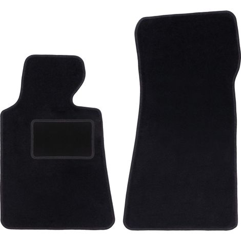 Alfombrillas delanteras para BMW Serie 7 E32 sedán (1986-1994), color negro. (1/5)