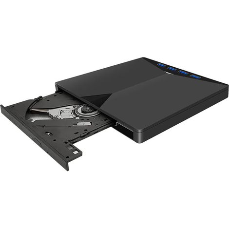 Lecteur CD DVD externe pour Windows Mac OS sept en un avec ports USB trois zéro SD TF pour ordinateur