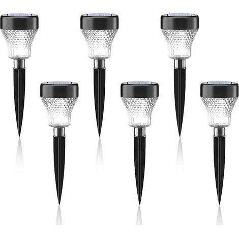 Lampadaire Solaire Pour Extérieur - 19.8 x 6 cm - IP55 - 6 Pièces - Fonctionne Avec Panneau Solaire - Pour Allée De Jardin (1/5)