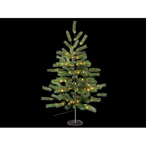 Pini natalizi / alberi di Natale da H 160 con 128 luci LED bianco caldo, 128 rami, Mt 1,60 H