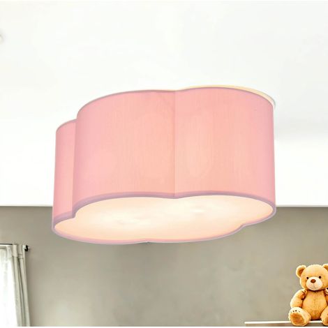 Wolkenlampe Rosa B: 41 cm Stoff 3x E27 Deckenleuchte Kinderzimmer
