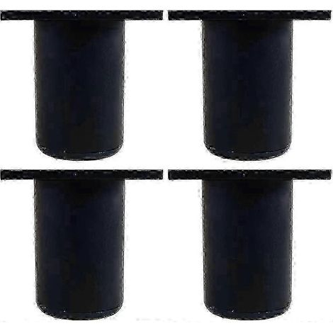 Ensemble de 4 pieds de meubles de cuisine en aluminium - réglables - ronds - pieds de support pour meubles/canapés - capacité de charge de 100 kg - 6 cm - noir zxll (1/5)