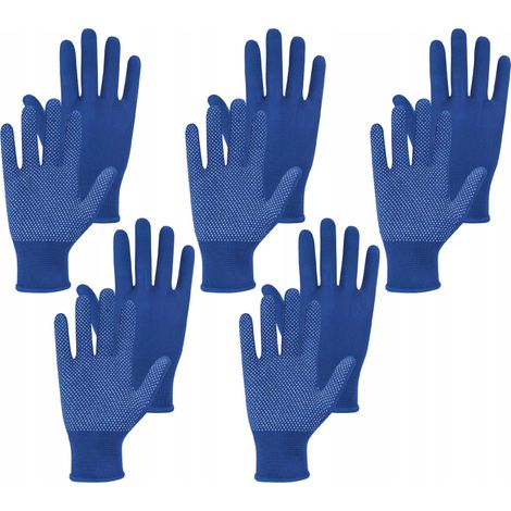 Guantes de jardinería, guantes antideslizantes, guantes resistentes PARA el taller, 5 pares (1/5)