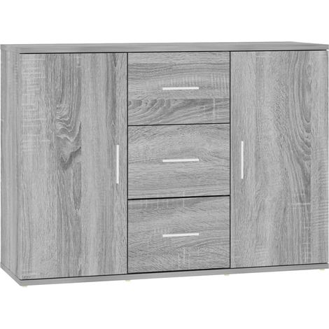 Buffet Sonoma gris 91x29,5x65 Bois d'ingénierie (1/5)