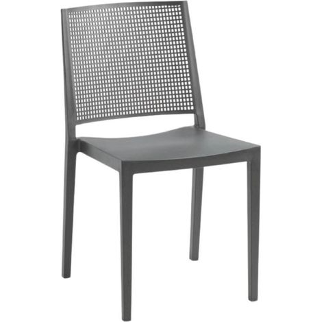 Sedia Grid polipropilene grigio EFFEZ