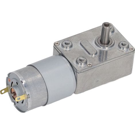 Moteur à engrenage à vis sans fin 24V DC, auto-verrouillable, réducteur rectangulaire 30 tr/min, couple élevé, pour automatismes et bricolage (1/5)