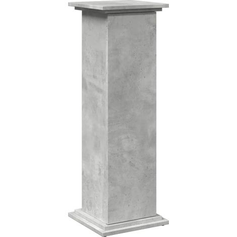 Piedistallo con contenitore funzionale per oggetti decorativi 31 x 30 x 90 cm in legno multistrato grigio cemento 020050533