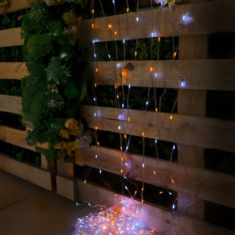 IluminaShop - Cortina de Guirnalda Exterior LED con USB RGB (3X1 Metros) RGB