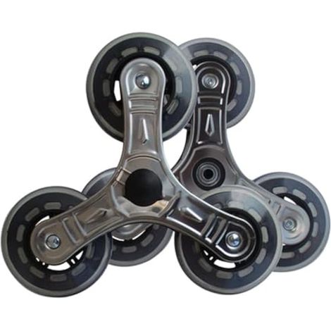Lot de 2 roues de rechange pour escalier, chariot, 3 roues haute performance pour meubles, linge, chariot de courses (modèle C)