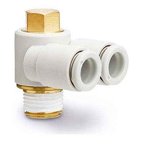 Raccord coudé SMC KQ2 vers Enfichable 4 mm M5 x 0.8 ( Prix pour Boîte de 10 )