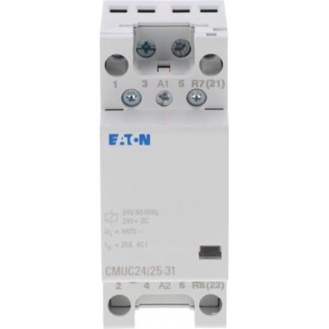 Contattore modulare 25A 3NO 1R 24V AC/DC CMUC24/25-31 137400