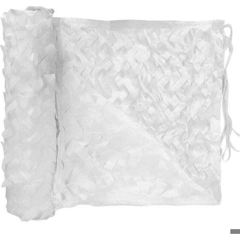 Toile d'ombrage ajourée Carré 3x3 m - 120 g/m2 - Polyester - Blanc - Anti-UV - Imputrescible (1/4)