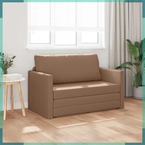 4106712 Canapé-Lit 110cm Cappuccino Simili cuir (1/5)