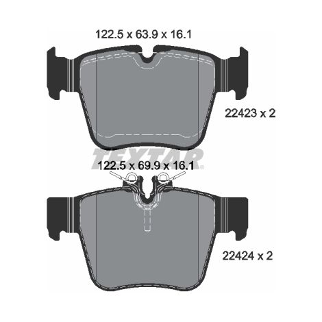 Kit de plaquettes de frein, frein à disque Textar 2242301 MERCEDES-BENZ