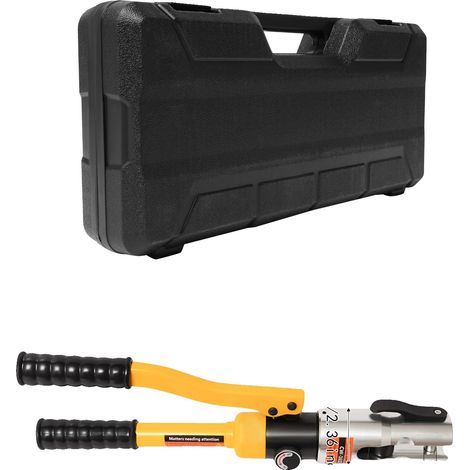 Pince à tuyau hydraulique, matrices interchangeables, conception robuste, Jaune (1/2)