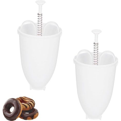 Machine à donuts, distributeur de pâte à donuts (2 pièces), kit pour la préparation de donuts, machine à donuts pour la pâtisserie maison. (1/4)