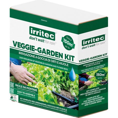 1CF KIT IRRIGAZIONE PER ORTO 'VEGGIE-GARDEN' copertura fino a 150 m2