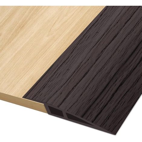 Selbstklebende Übergangsleiste – 1 Stück – Dunkelwalnuss-Optik, PVC – Ausgleichsprofil 5–10 mm – Bodenübergang im Innenbereich – 100 x 5 cm (1/5)