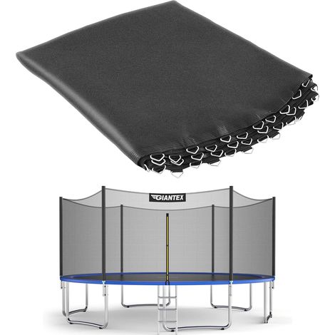 COSTWAY Colchoneta de Salto Sustitutiva de Trampolín 324cm, Red de Seguridad Elástica en PP de Alta Elasticidad con Ganchos Metálicos Forma de V