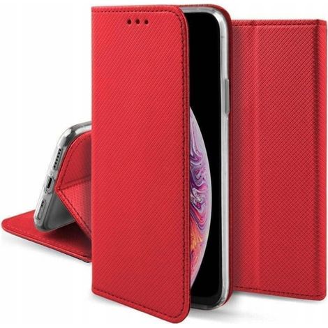 Custodia magnetica rossa per Samsung S21 Plus / S21+ Smart Book + Vetro (1/5)