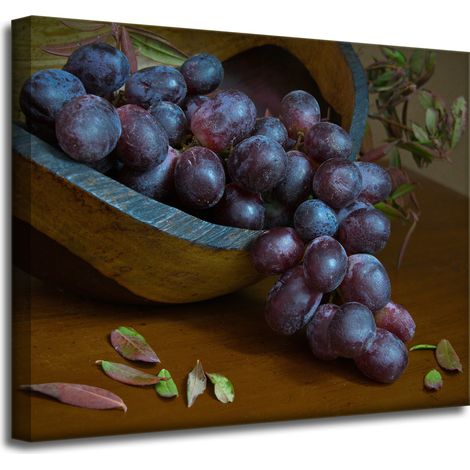 Leinwanddruck „Küche Traube“, 50 x 40 cm