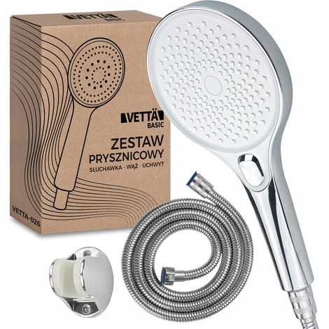 CONJUNTO DE DUCHA con alcachofa de mano, soporte para manguera, 5 MODOS DE DUCHA, POTENTE Y ECONÓMICO