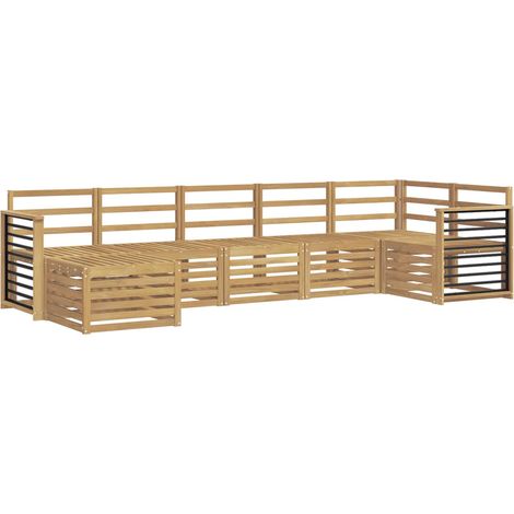 Set di divani da esterno 7 pcs Bianco vidaXL (1/5)