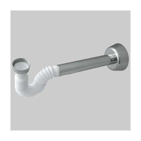 Sifone estensibile "sifoncello" c/ghiera metallo 1"1/4 bianco