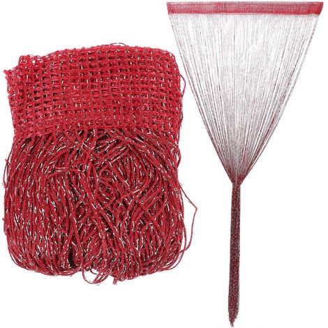 Lot de 2 rideaux à franges pour porte, entrée de couloir ou de chambre.-200X100X0.2cm-Red