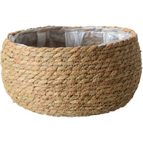 Cesta para plantas [Colección Natural] Alfombra de sisal con diseño selvático [Cerámica y jardinería] [Decoración del hogar con plantas] Almacenamiento natural: cosméticos infantiles, artículos para m (1/5)