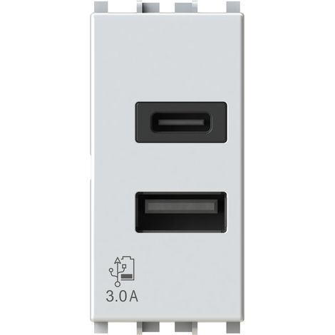 Presa Usb 3.0A Per Serie Vimar Plana Bianco (4 Box Cod. 4B.V14.Usb.30) (1/4)