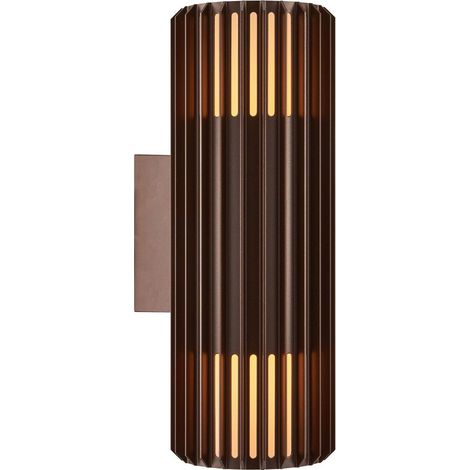 Design outdoor lamp Aludra double - brown metallic - 2418121261 (1/4)