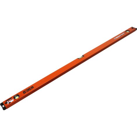 Niveau à bulle avec réflecteur 1200 mm Niveau aluminium Fonction murale Embouts antichoc Précision 0,5 mm/m Orange et noir (1/5)