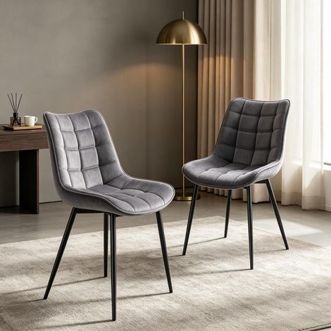 Chaises polyvalentes, chaises rembourrées élégantes, chaises de salle à manger confortables, chaises élégantes, chaises design, chaises rembourrées de haute qualité (uniquement avec 2 chaises de salle (1/5)