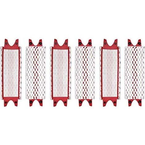 Set mit 6 maschinenwaschbaren Mikrofaser-Wischmoppköpfen zur Reinigung von Hartböden. Kompatibel mit Vileda UltraMax. (1/5)
