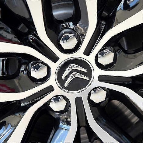 Enjoliveurs de roue 15 pouces pour Citroën C2 C3 C4 C5 C1 Elysée GX Picasso Saxo Cactus DS3 DS4 DS6 – Noir – Jeu de 4
